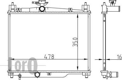 ABAKUS 051-017-0013 - Radiator, engine cooling autospares.lv