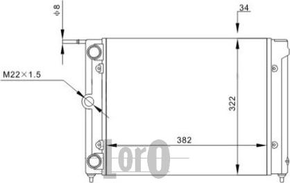 ABAKUS 051-017-0034 - Radiator, engine cooling autospares.lv