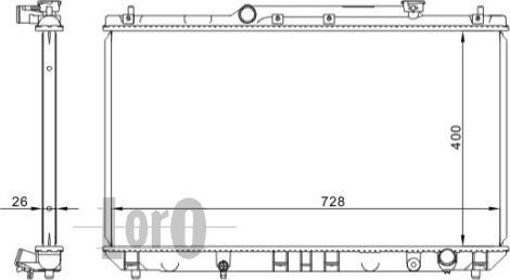 ABAKUS 051-017-0035 - Radiator, engine cooling autospares.lv