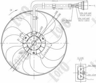 ABAKUS 053-014-0002 - Fan, radiator autospares.lv