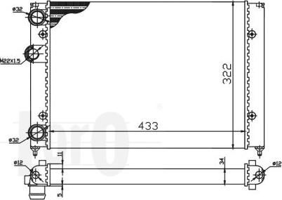 ABAKUS 053-017-0035 - Radiator, engine cooling autospares.lv