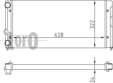 ABAKUS 053-017-0025 - Radiator, engine cooling autospares.lv