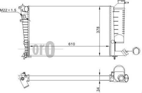 ABAKUS 009-017-0049 - Radiator, engine cooling autospares.lv