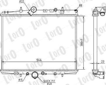 ABAKUS 009-017-0059 - Radiator, engine cooling autospares.lv