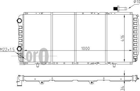 ABAKUS 009-017-0007 - Radiator, engine cooling autospares.lv