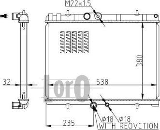 ABAKUS 009-017-0011-B - Radiator, engine cooling autospares.lv