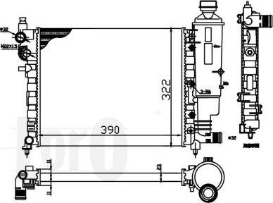 ABAKUS 009-017-0036 - Radiator, engine cooling autospares.lv