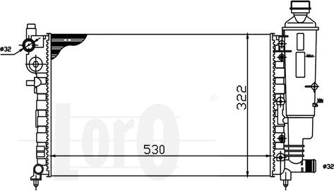 ABAKUS 009-017-0037 - Radiator, engine cooling autospares.lv