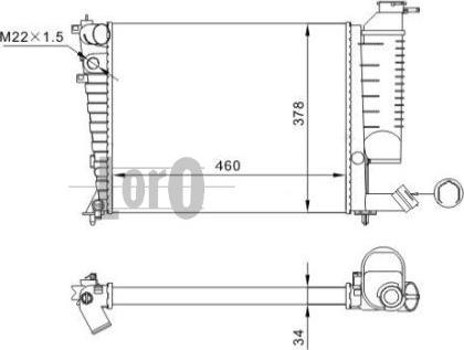 ABAKUS 009-017-0024 - Radiator, engine cooling autospares.lv