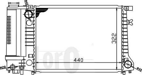 ABAKUS 004-017-0004 - Radiator, engine cooling autospares.lv