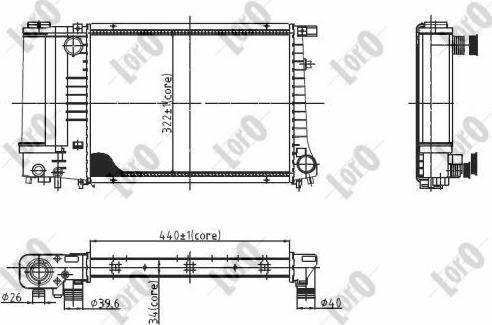 ABAKUS 004-017-0004 - Radiator, engine cooling autospares.lv