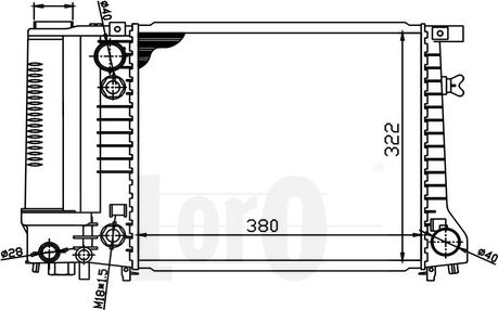 ABAKUS 004-017-0020 - Radiator, engine cooling autospares.lv