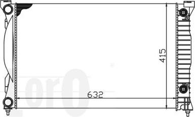 ABAKUS 003-017-0016-B - Radiator, engine cooling autospares.lv