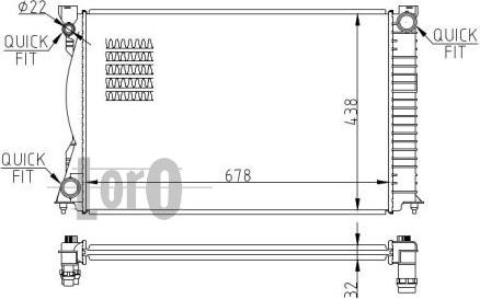 ABAKUS 003-017-0036-B - Radiator, engine cooling autospares.lv