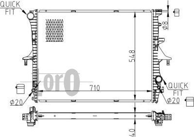 ABAKUS 003-017-0029-B - Radiator, engine cooling autospares.lv