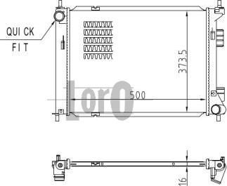 ABAKUS 019-017-0023-B - Radiator, engine cooling autospares.lv