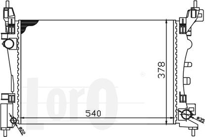 ABAKUS 016-017-0043 - Radiator, engine cooling autospares.lv