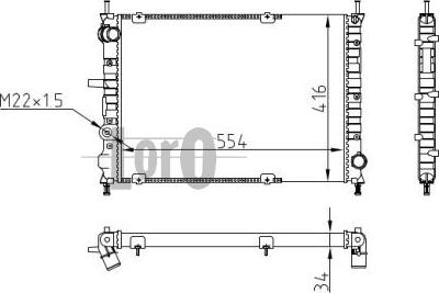 ABAKUS 016-017-0064 - Radiator, engine cooling autospares.lv