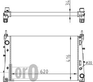 ABAKUS 016-017-0063 - Radiator, engine cooling autospares.lv