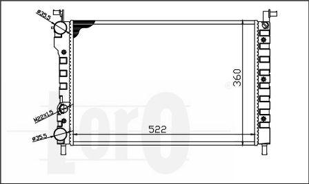 ABAKUS 016-017-0010 - Radiator, engine cooling autospares.lv