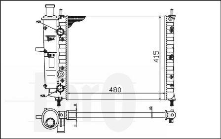 ABAKUS 016-017-0030 - Radiator, engine cooling autospares.lv