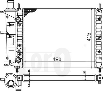 ABAKUS 016-017-0029 - Radiator, engine cooling autospares.lv