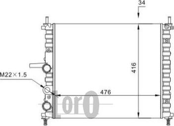 ABAKUS 016-017-0027 - Radiator, engine cooling autospares.lv