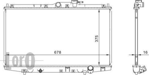 ABAKUS 018-017-0005 - Radiator, engine cooling autospares.lv