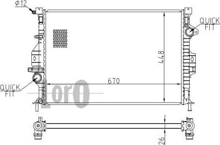 ABAKUS 017-017-0050-B - Radiator, engine cooling autospares.lv