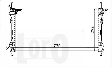 ABAKUS 017-017-0032 - Radiator, engine cooling autospares.lv