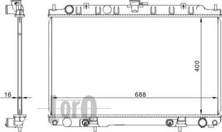 ABAKUS 035-017-0001 - Radiator, engine cooling autospares.lv