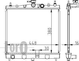 ABAKUS 035-017-0013 - Radiator, engine cooling autospares.lv