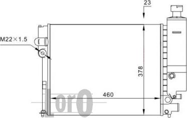 ABAKUS 038-017-0029 - Radiator, engine cooling autospares.lv