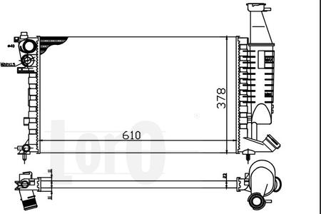 ABAKUS 038-017-0026 - Radiator, engine cooling autospares.lv