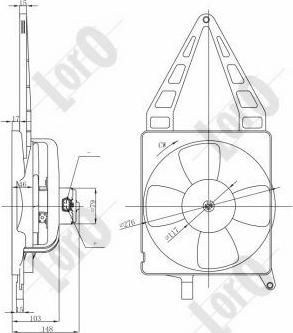 ABAKUS 037-014-0023 - Fan, radiator autospares.lv