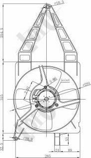 ABAKUS 037-014-0023 - Fan, radiator autospares.lv