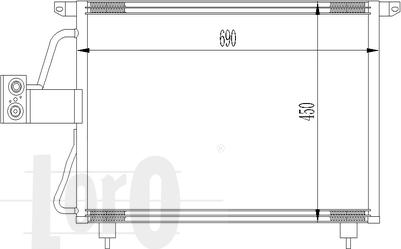 ABAKUS 037-016-0005 - Condenser, air conditioning autospares.lv