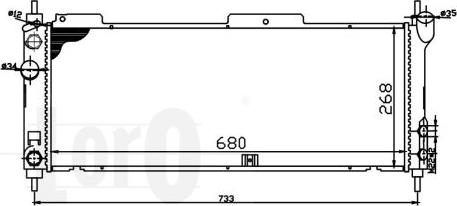 ABAKUS 037-017-0012 - Radiator, engine cooling autospares.lv