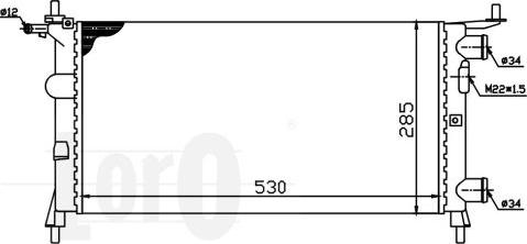 ABAKUS 037-017-0036 - Radiator, engine cooling autospares.lv