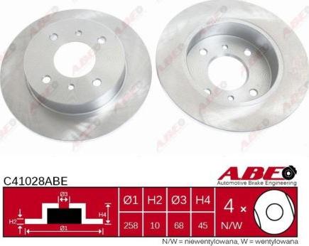 ABE C41028ABE - Brake Disc autospares.lv