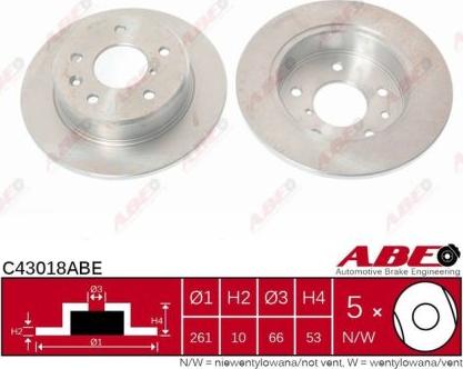 ABE C43018ABE - Brake Disc autospares.lv