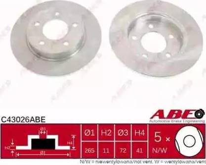 ABE C43026ABE - Brake Disc autospares.lv