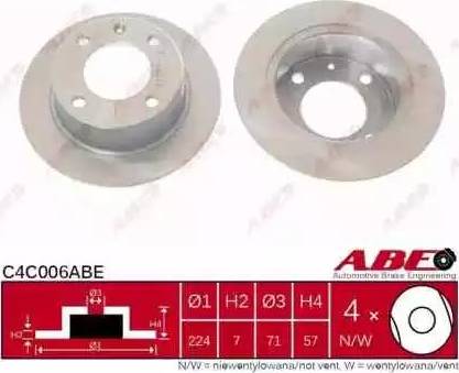 ABE C4C006ABE - Brake Disc autospares.lv
