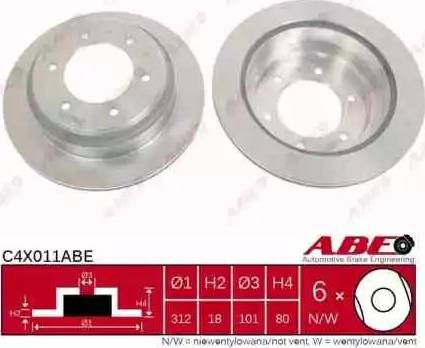 ABE C4X011ABE - Brake Disc autospares.lv