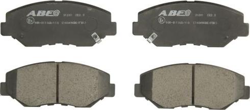 ABE C14049ABE - Brake Pad Set, disc brake autospares.lv