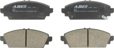 ABE C14041ABE - Brake Pad Set, disc brake autospares.lv