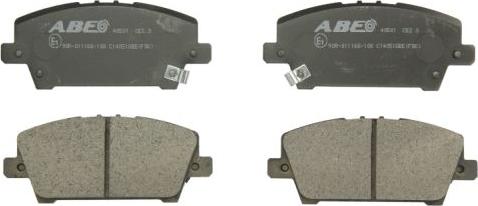 ABE C14051ABE - Brake Pad Set, disc brake autospares.lv