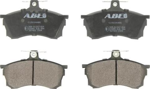 ABE C15034ABE - Brake Pad Set, disc brake autospares.lv