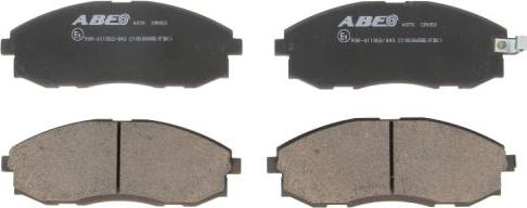 ABE C10506ABE - Brake Pad Set, disc brake autospares.lv