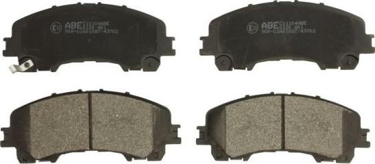 ABE C11104ABE - Brake Pad Set, disc brake autospares.lv